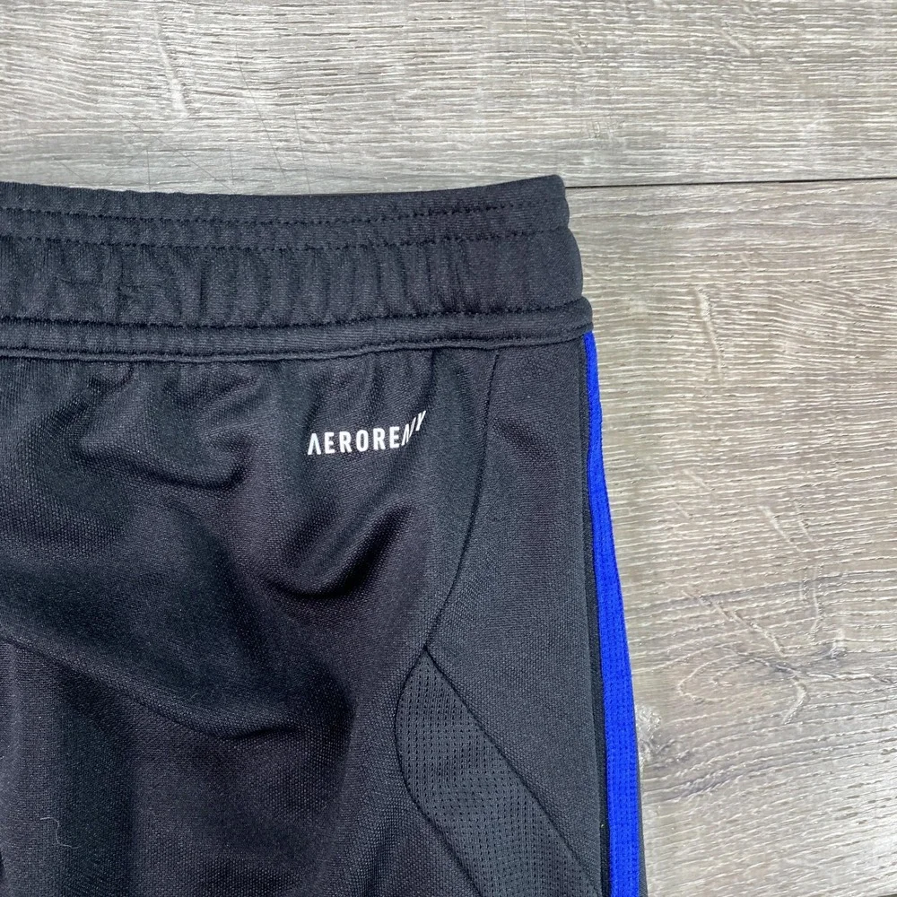 Adidas Track‎ Pants Mens Large Black AEROREADY Zip Ankle Striped Soccer Athletic